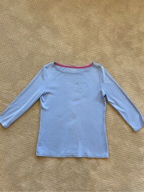 Talbots M Light Blue 3/4 Sleeve Tee